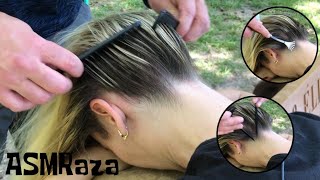 ASMR Hair Play & Nape Attention with Sounds of Waves in the Background! screenshot 2