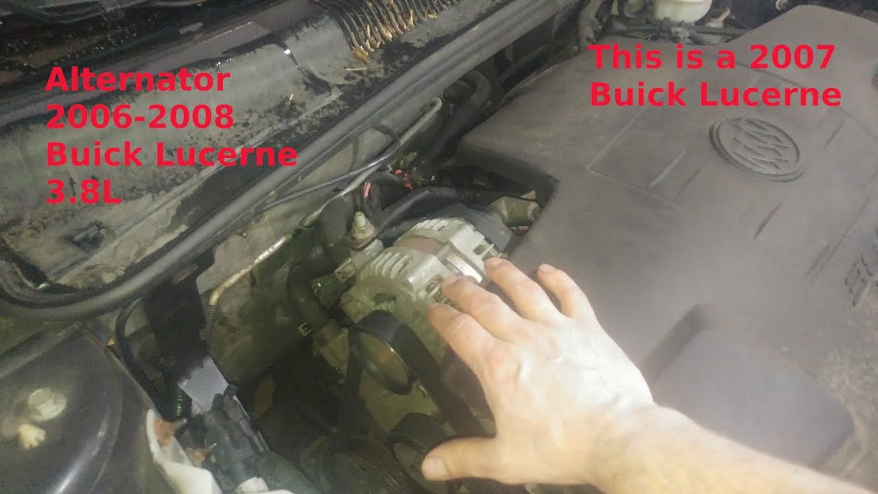Alternator replacement 2007 Buick Lucerne 3.8L VIN 1 changing generator