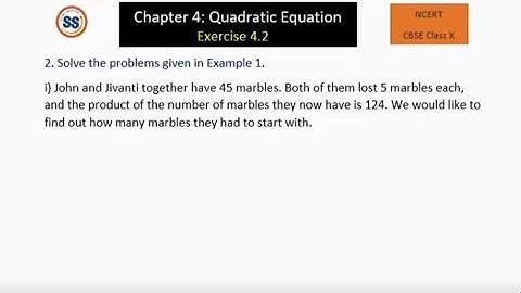 NCERT Exercise 4.2 Question 2 i) Class 10 Maths CBSE,Quadratic Equation Factorisation method