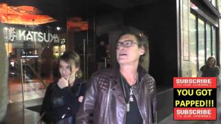 Steven Bauer talks about DUI tests by cops as he leaves Katsuya Restaurant in Hollywood