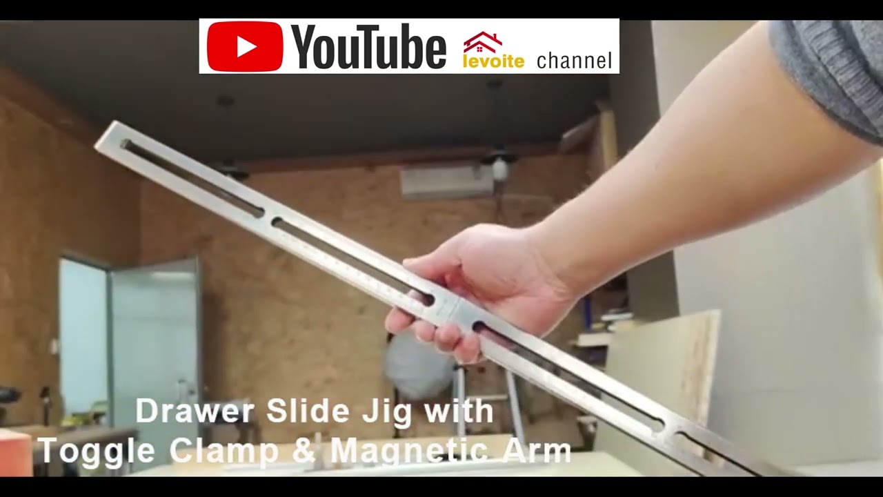 2025 Best Drawer Slide Jig with Toggle Clamp & Magnetic Arm