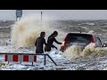 Spectacular tidal bore surges up Germany streets, Hamburg, Hormersel, Hamburger