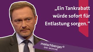 Tankrabatt, Energie-Embargo, Corona-Lockerungen – Christian Lindner bei „maischberger. die woche“