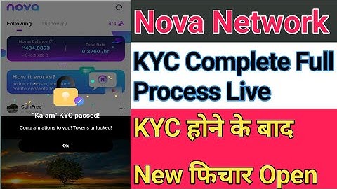 Nova Network Kyc Kaise Kare | Full Process Live  | New  फिचार Open | Free KYC