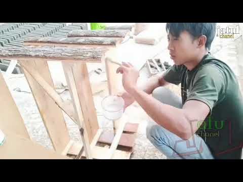 Cara membuat Rak  Pot Bunga  sederhana  limbah kayu YouTube