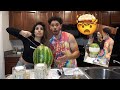 EXPLODING WATERMELON CHALLENGE / STORY TIME: HOW WE MET!