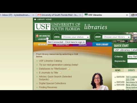 ARCHIVED: Logging Into the USF Libraries Website