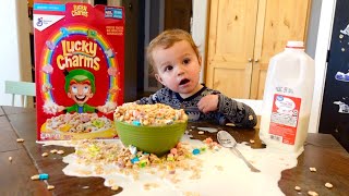 His First Time Pouring a Perfect Bowl of Cereal! by Aaron DeBoer Vlogs 63,675 views 3 years ago 1 minute, 3 seconds