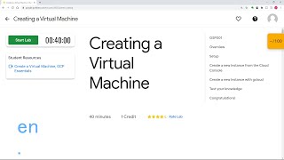 Qwiklabs: Creating a Virtual Machine