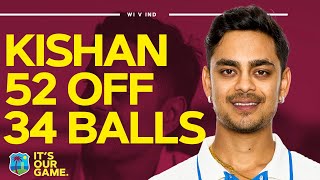 Quick-Fire Half-Century | Ishan Kishan Hits Rapid 52 off 34 Balls | West Indies v India