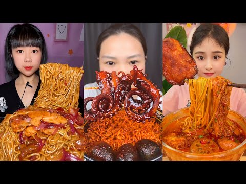 ASMR Chinese Food Spicy Noodles Mukbang | 중국 라면 먹방 모음 | 불닭볶음면/중국먹방/라면도전 | 중국 면요리 먹기 소리좋은 먹방