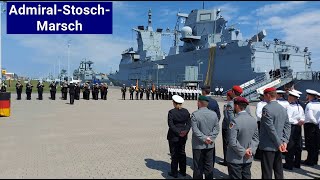 AdmiralStoschMarsch  Commissioning of the frigate 'RheinlandPfalz' / German naval march