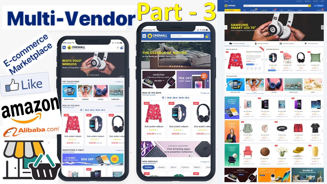 New How to Build multi vendor marketplace like Alibaba Amazon Part – 3 || Make Multi_Seller Website
