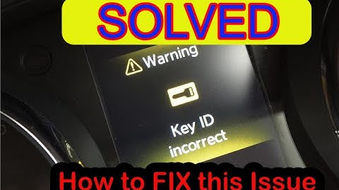 SOLVED - Nissan  Warning Key ID Incorrect
