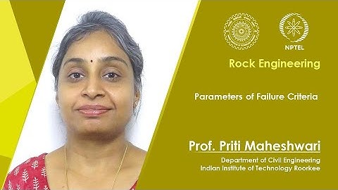 Lecture 33: Parameters of Failure Criteria