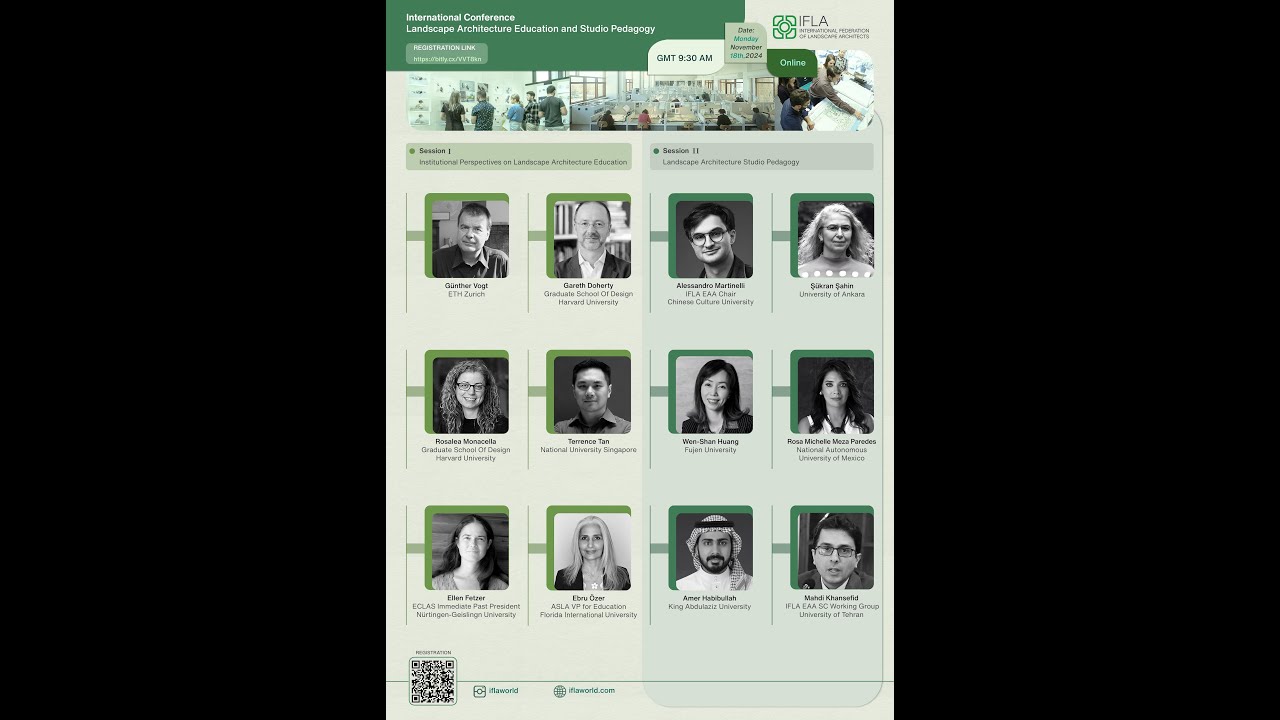 1. IFLA International Webinar Conference on Landscape Architecture Education and Studio Pedagogy.