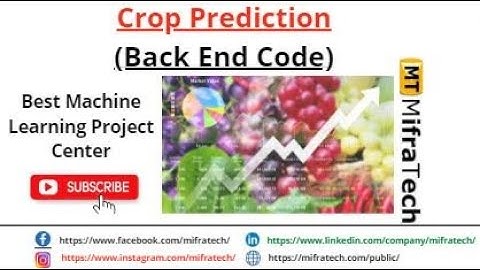 Crop Prediction ( Back End Code )  - Mifratech#bestmlproject#bestjavaproject#deeppythonproject