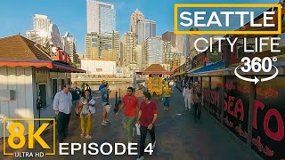 8K 360˚ Virtual Tour to the Heart of Seattle - Hectic City Life of the Emerald City - Part 4