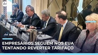 CNI leva empresários a Washington e ouve dos EUA que solução para tarifaço é política | #SBTBrasil screenshot 4