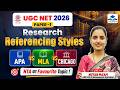 Research Referencing Style | UGC NET Paper 1 | NET JRF Paper 1 Research Aptitude PYQs by Nutan Ma’am
