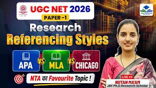 Research Referencing Style | UGC NET Paper 1 | NET JRF Paper 1 Research Aptitude PYQs by Nutan Ma’am