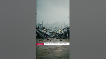 Detik-detik jalan tol ambruk #ai #viral #shortvideo #simulasiai #bencana