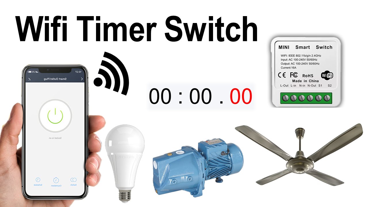মোবাইল দিয়ে চালান – মোটর, ফ্যান, লাইট, ফ্রিজ – স্মার্ট WiFi টাইমার সুইচ
