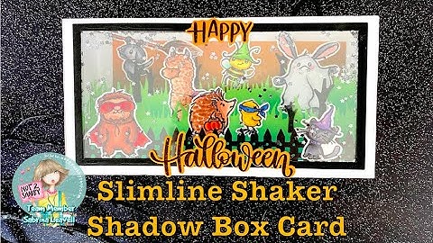Halloween Slimline Shaker Shadow Box Card | Halloween Card Series Day 7