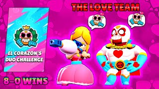 THE LOVE TEAM❤️ WON THE DUO CHALLENGE - El Corazon and Pink Piper Brawl Stars #1