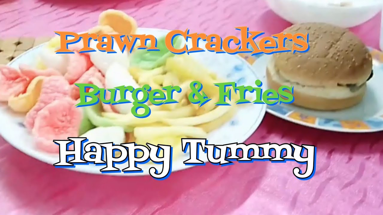 Craving Prawn Crackers / Burger And Fries Mukbang Vlog 074 YouTube