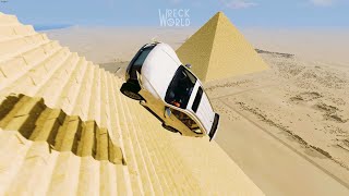 Cars vs Pyramid of Giza (BeamNG Drive)