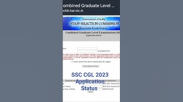 SSC CGL 2023 Application Status Out https://ssckkr.kar.nic.in/sschallticket/cgl23_status.aspx