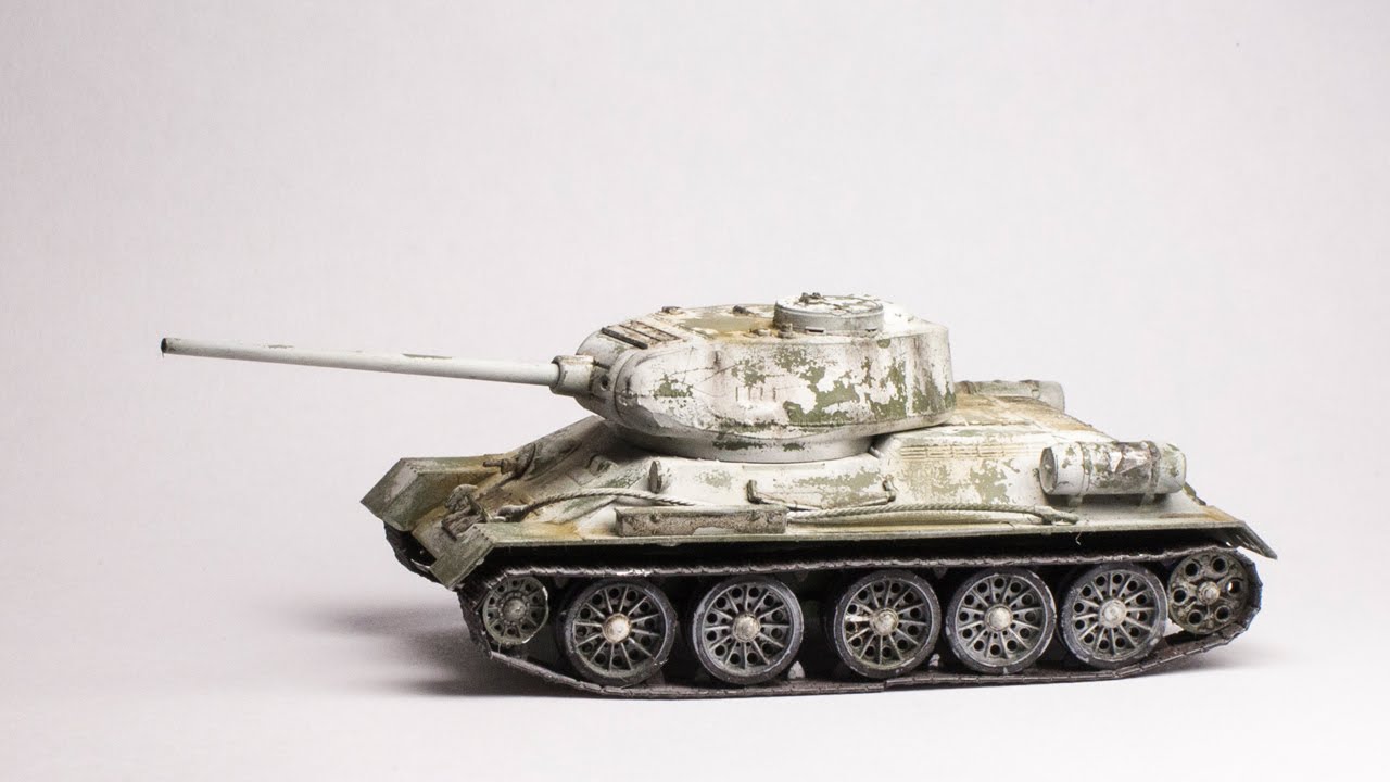 S-Model 1/72 Soviet SU-85 Destroyer Tank Winter Paint Finished Product #RP1014 
