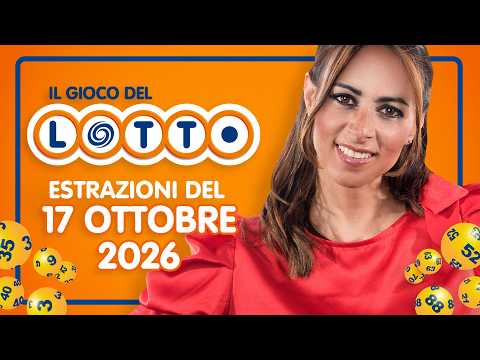 Video Estrazione in diretta del Gioco del Lotto e del Simbolotto di Sabato 17 Ottobre 2026