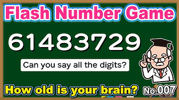 【No.007】Flash Number Games🧠 BRAIN TRAINING 💪 | Less than 20% correct in the 60s!?【9 Questions】