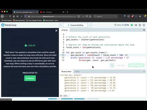 Writing Efficient Python Code 18 | DataCamp | DataCamp solutions - YouTube