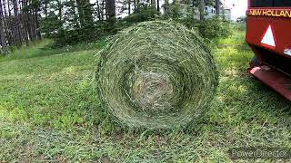 Small farm making baleage  Complete process.