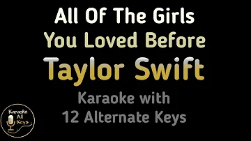 Taylor Swift - All Of The Girls You Loved Before Karaoke Instrumental Lower Higher Male Original Key
