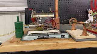 Old toy line shafts turned by steam engine