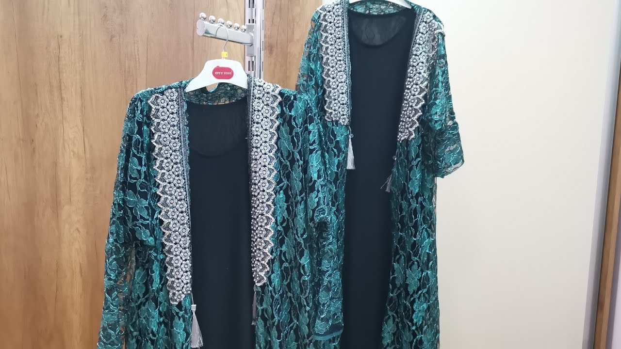 تفصيل وخياطة بشت Twin البنت وامها مع الفستان الداخلي