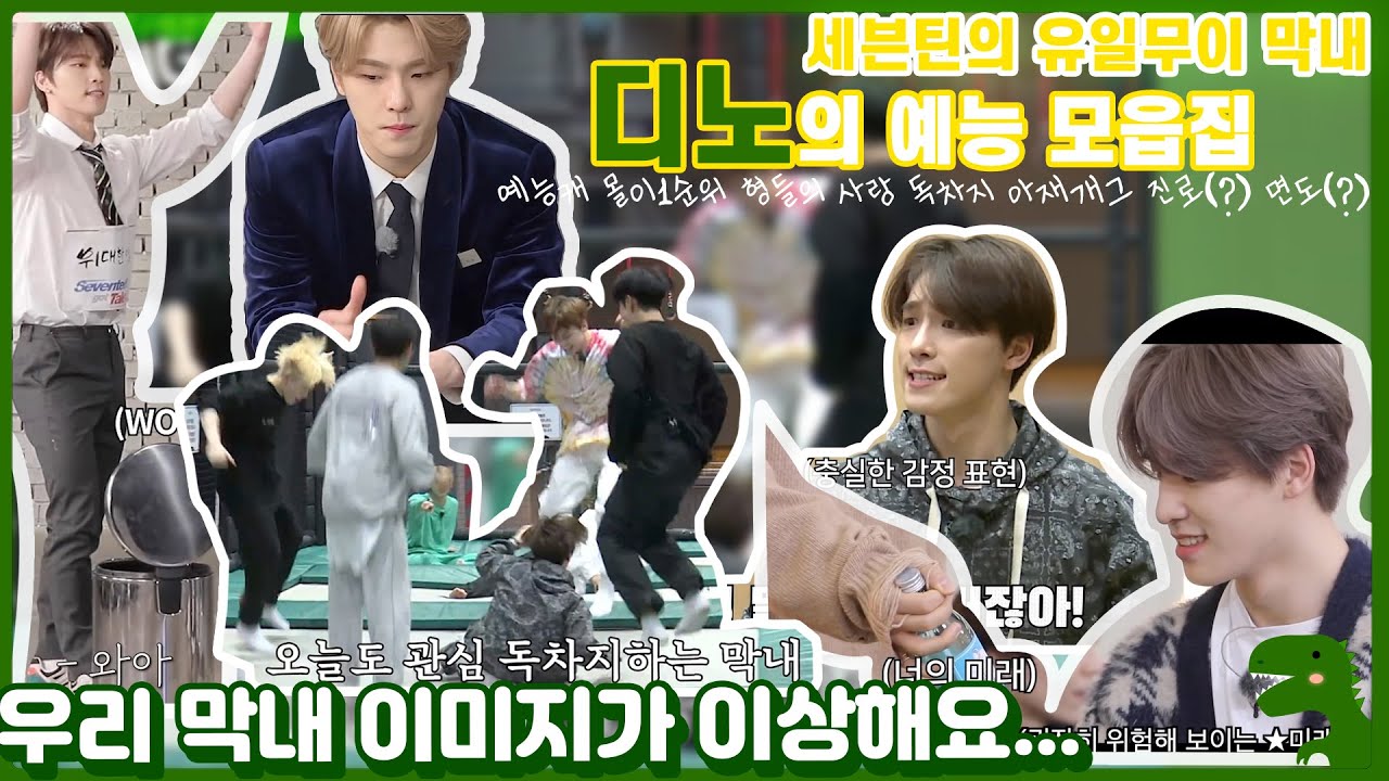 [세븐틴/디노] 세븐틴의 소듕한 유일무이 막내 디노의 이래도 되나 싶은 예능 아기공룡 모음집 🦖(은은하게 잘 때도 생각나는 개그 수달🦦)