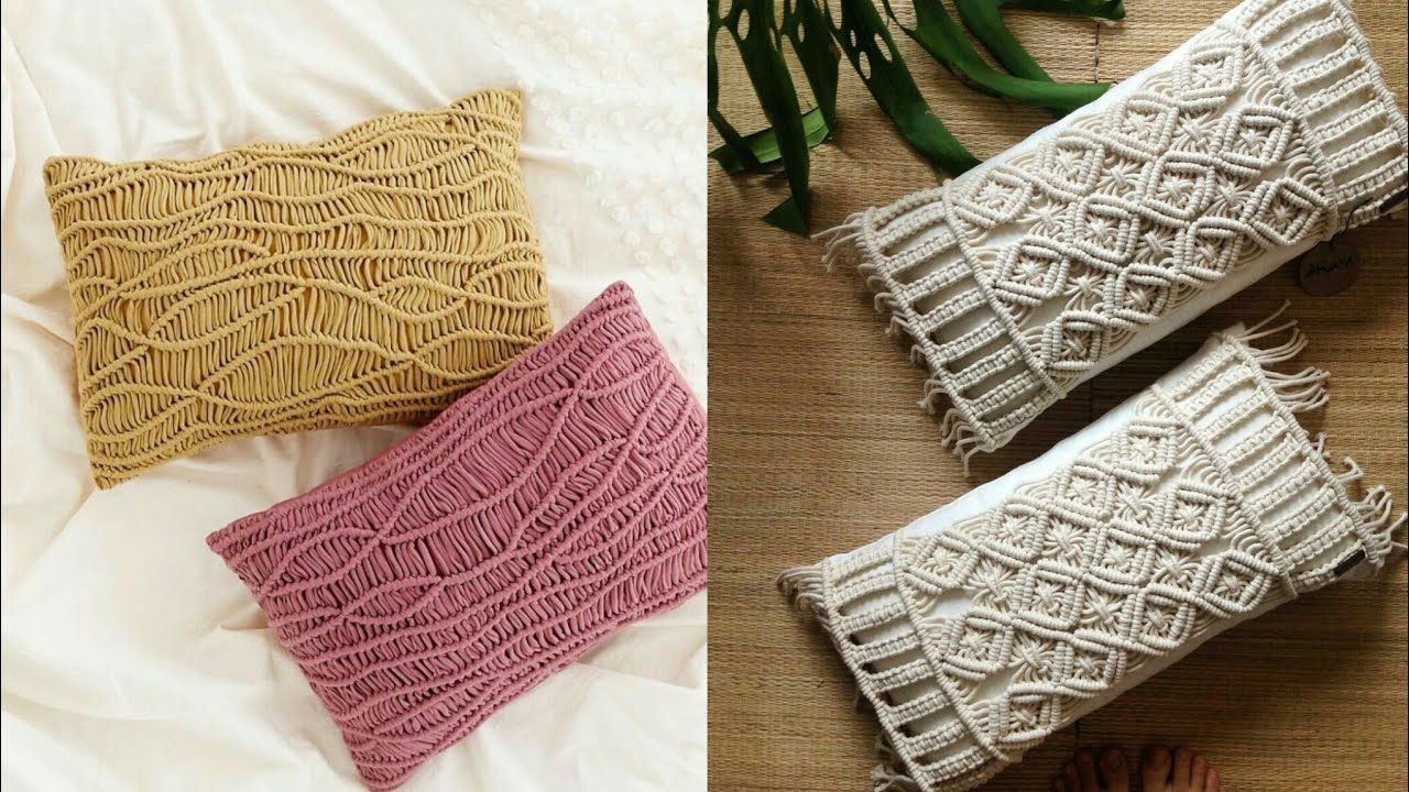 Very beautiful and adorable macrame cushions and pillow cover designs