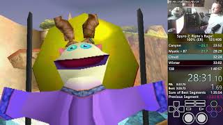 (1:40:12) Spyro 2 100% Speedrun