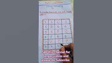 nursery maths worksheet | Nursery ka math ka paper | #shorts #nurserymath #mathforkids #math