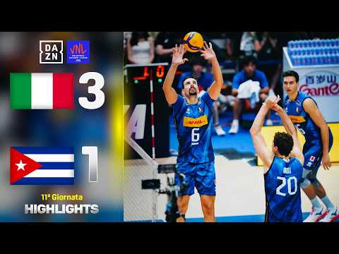 Video SUPER ROMANÒ, l'Italia vola alle FINALS Italia - Cuba 3-1 VNL DAZN Highlights