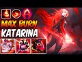 Max burn katarina mid  top 5x burn dark harvest full ap  new build  runes  league of legends