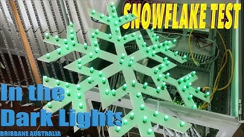 In the dark lights - #Snowflakes test Christmas lights #video