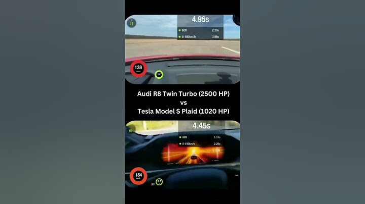 Audi R8 2500 HP vs Tesla Model S Plaid 1020 HP #tesla #audi #r8 #rs7 #rs6 #rs3 #models #drag #racing