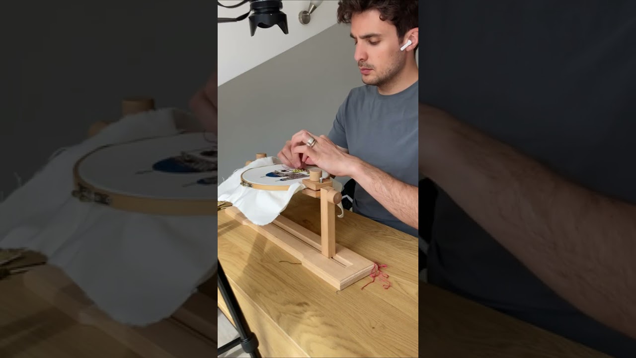 French Knot 🌸 Architectural Hand Embroidery