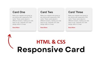 Creating Responsive Card In HTML  CSS | Card Design HTML CSS